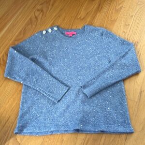 Lilly Pulitzer Morgen Sequin Sweater size XL blue